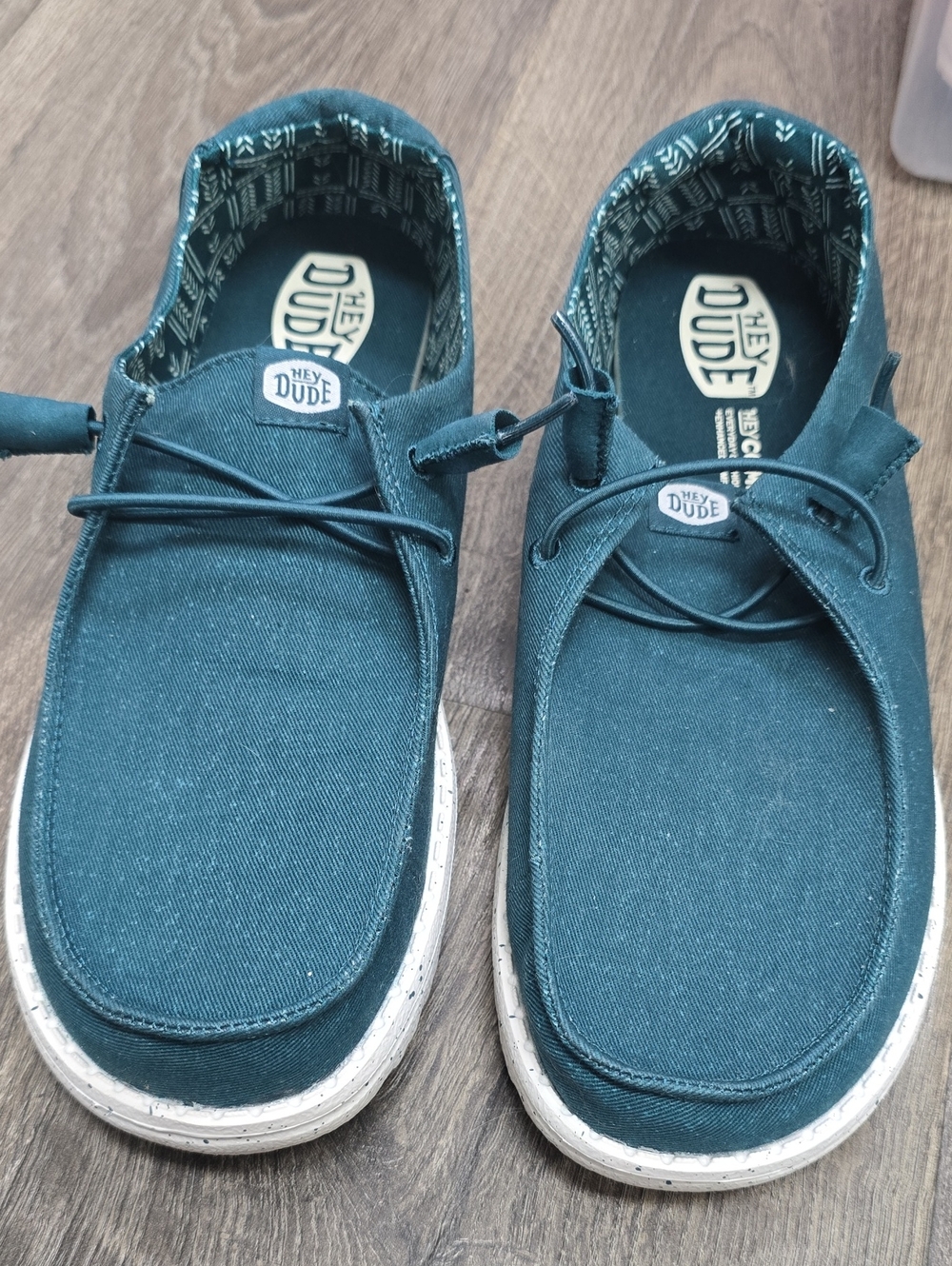 Hey Dude Teal Canvas Slip-On Sneakers